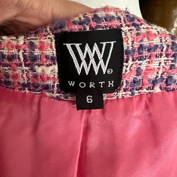 WORTH Cotton Boucle Tweed fringed two piece set - Picture 6 of 8